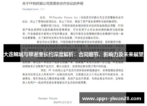 大连鲲城与穆谢奎长约深度解析：合同细节、影响力及未来展望