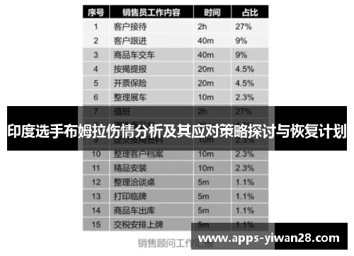 印度选手布姆拉伤情分析及其应对策略探讨与恢复计划